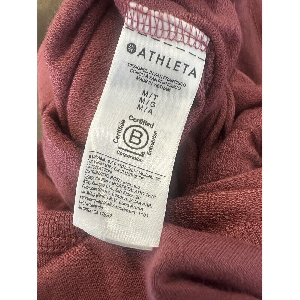 Athleta Balance Sleeveless Tank Romper Women's Size MT Medium Tall Berry Rose - Picture 9 of 14